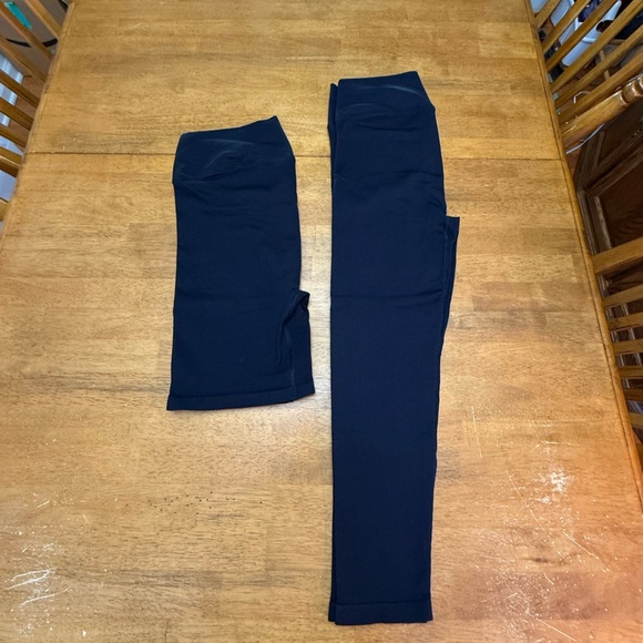 J. Crew Pants - J. Crew Black Ribbed Leggings and Bike Shorts L